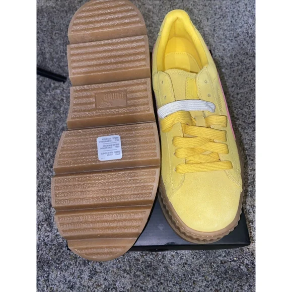 Puma Fenty by Rihanna Cleated Creeper Suede Lemon 366268-03 Women's Size 7.5 - Picture 10 of 14